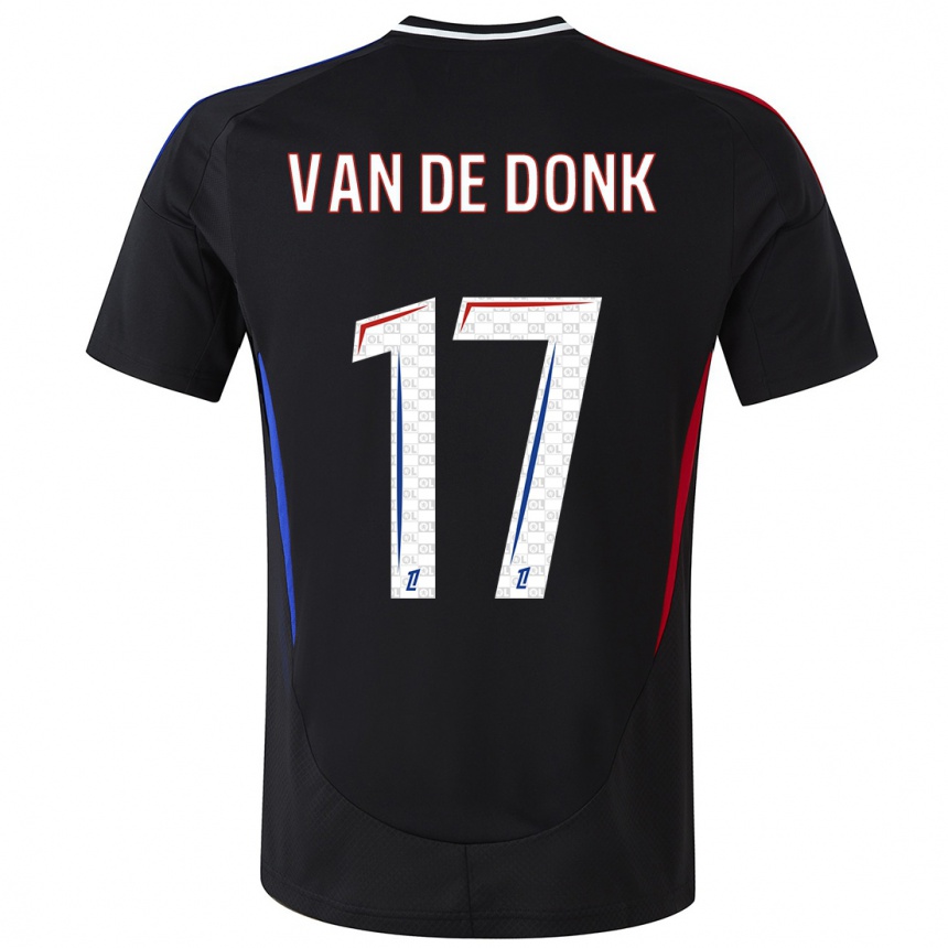 Gyermek Labdarúgás Danielle Van De Donk #17 Fekete Idegenbeli Jersey 2024/25 Mez Póló Ing