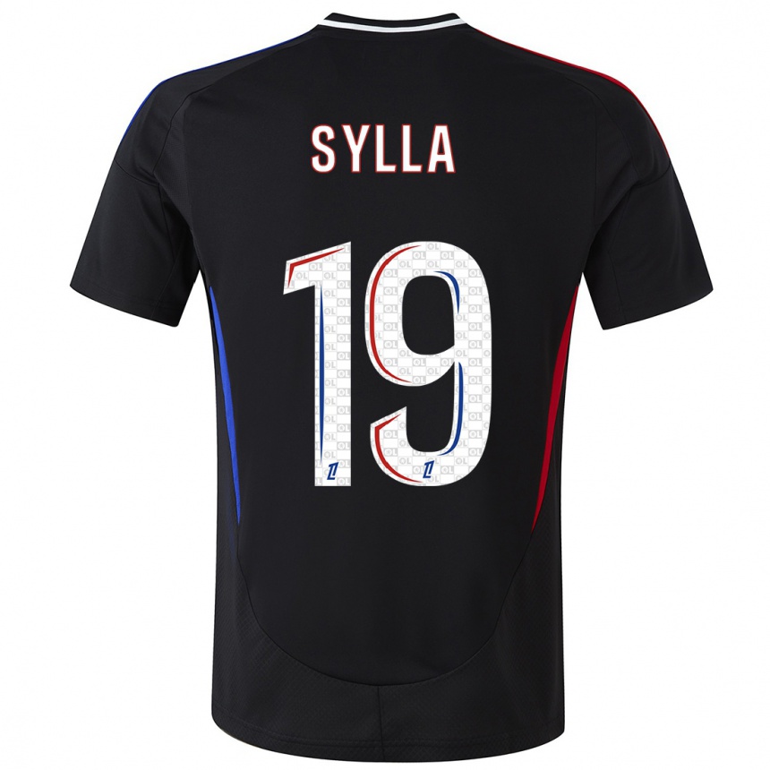 Gyermek Labdarúgás Kysha Sylla #19 Fekete Idegenbeli Jersey 2024/25 Mez Póló Ing