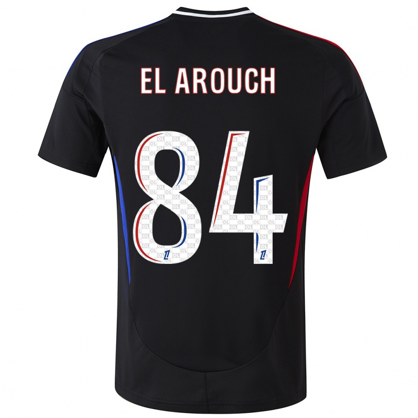 Gyermek Labdarúgás Mohamed El Arouch #84 Fekete Idegenbeli Jersey 2024/25 Mez Póló Ing