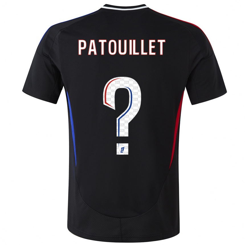 Gyermek Labdarúgás Mathieu Patouillet #0 Fekete Idegenbeli Jersey 2024/25 Mez Póló Ing