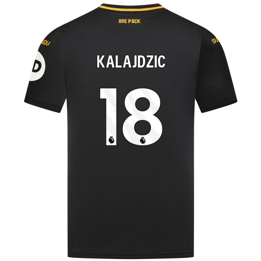 Gyermek Labdarúgás Sasa Kalajdzic #18 Fekete Idegenbeli Jersey 2024/25 Mez Póló Ing