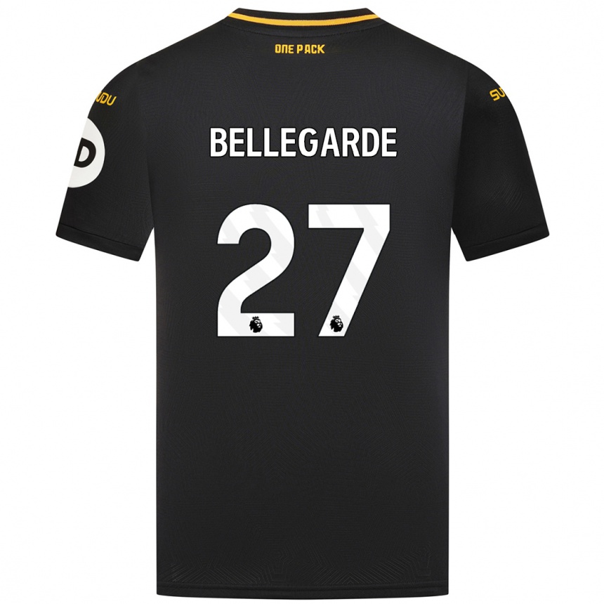 Gyermek Labdarúgás Jean-Ricner Bellegarde #27 Fekete Idegenbeli Jersey 2024/25 Mez Póló Ing