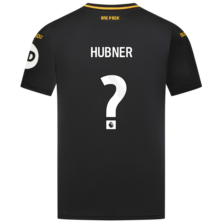 Gyermek Labdarúgás Justin Hubner #0 Fekete Idegenbeli Jersey 2024/25 Mez Póló Ing