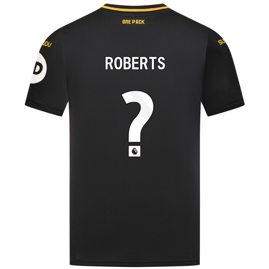 Gyermek Labdarúgás Tyler Roberts #0 Fekete Idegenbeli Jersey 2024/25 Mez Póló Ing