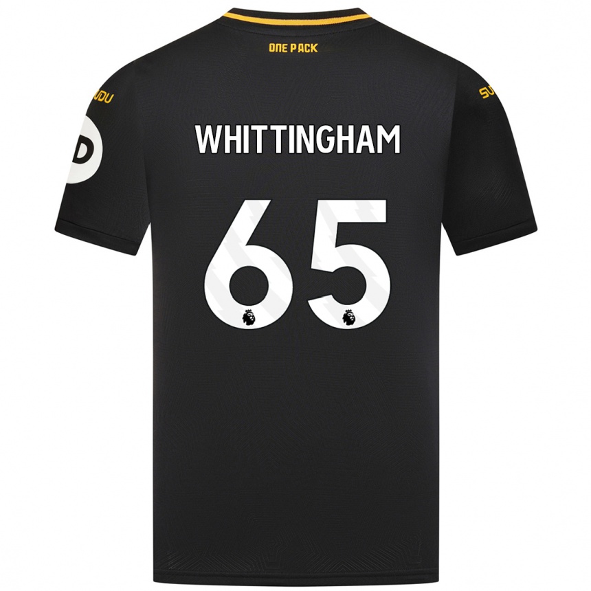 Gyermek Labdarúgás Matthew Whittingham #65 Fekete Idegenbeli Jersey 2024/25 Mez Póló Ing