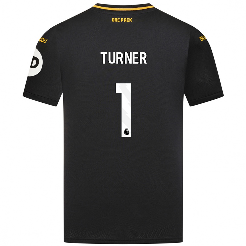 Gyermek Labdarúgás Shannon Turner #1 Fekete Idegenbeli Jersey 2024/25 Mez Póló Ing