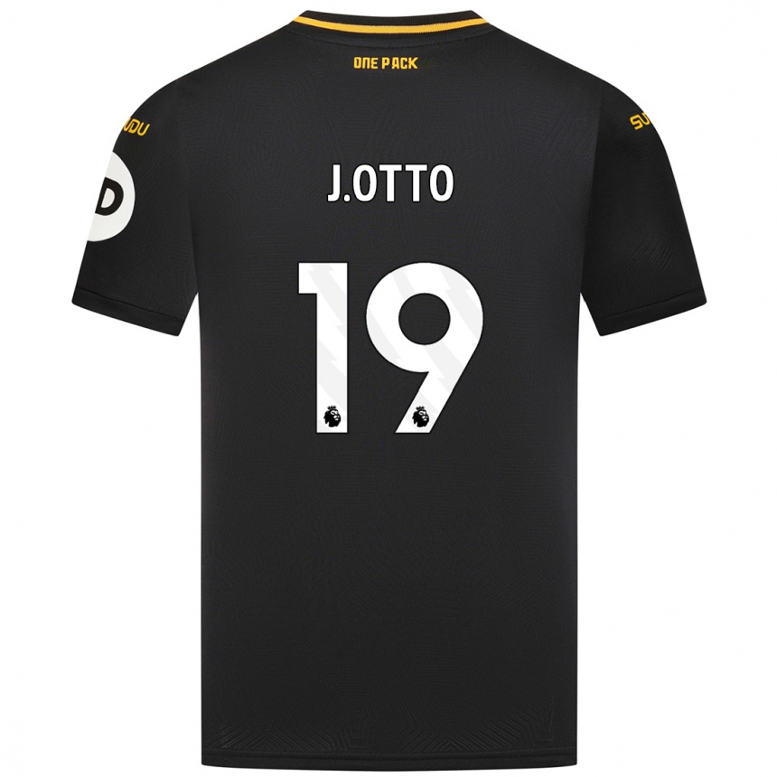 Gyermek Labdarúgás Jonny Otto #19 Fekete Idegenbeli Jersey 2024/25 Mez Póló Ing