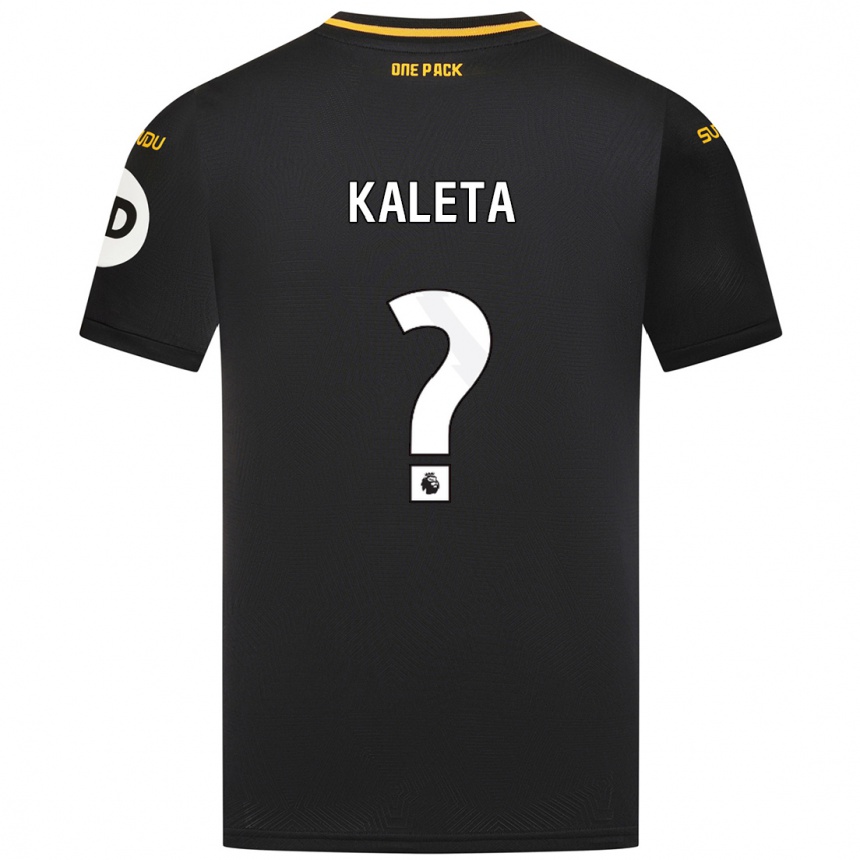 Gyermek Labdarúgás Marvin Kaleta #0 Fekete Idegenbeli Jersey 2024/25 Mez Póló Ing