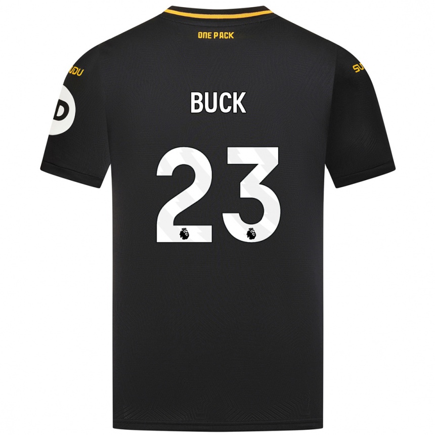 Gyermek Labdarúgás Alex Buck #23 Fekete Idegenbeli Jersey 2024/25 Mez Póló Ing