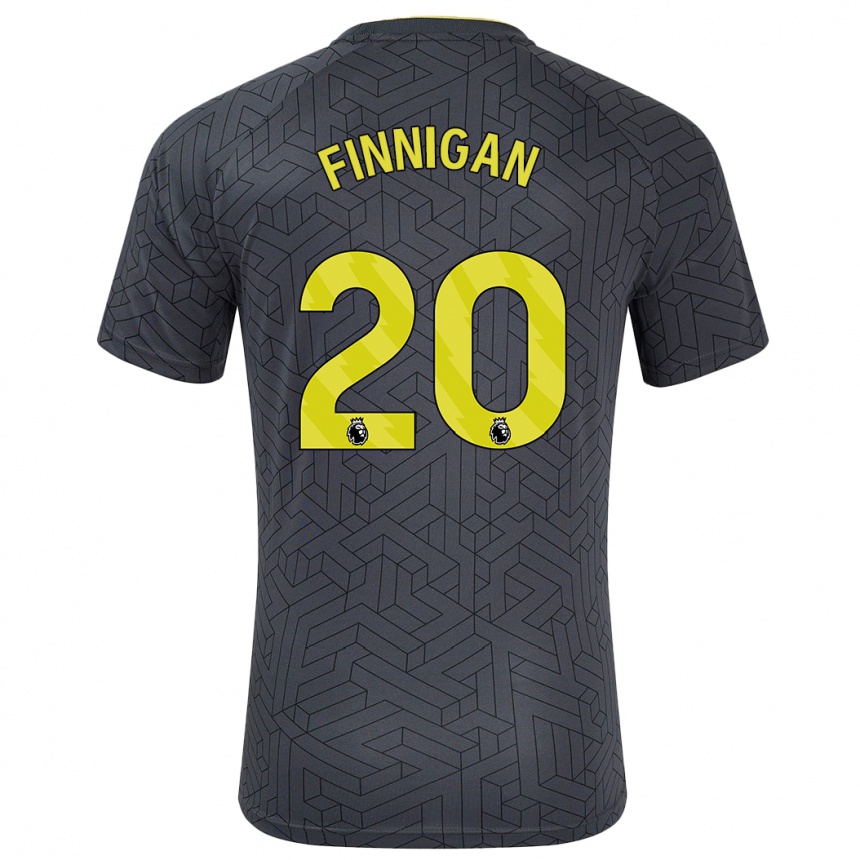 Gyermek Labdarúgás Megan Finnigan #20 Fekete Sárga Idegenbeli Jersey 2024/25 Mez Póló Ing