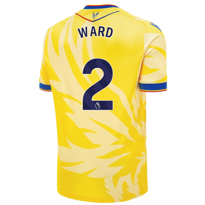 Gyermek Labdarúgás Joel Ward #2 Sárga Idegenbeli Jersey 2024/25 Mez Póló Ing