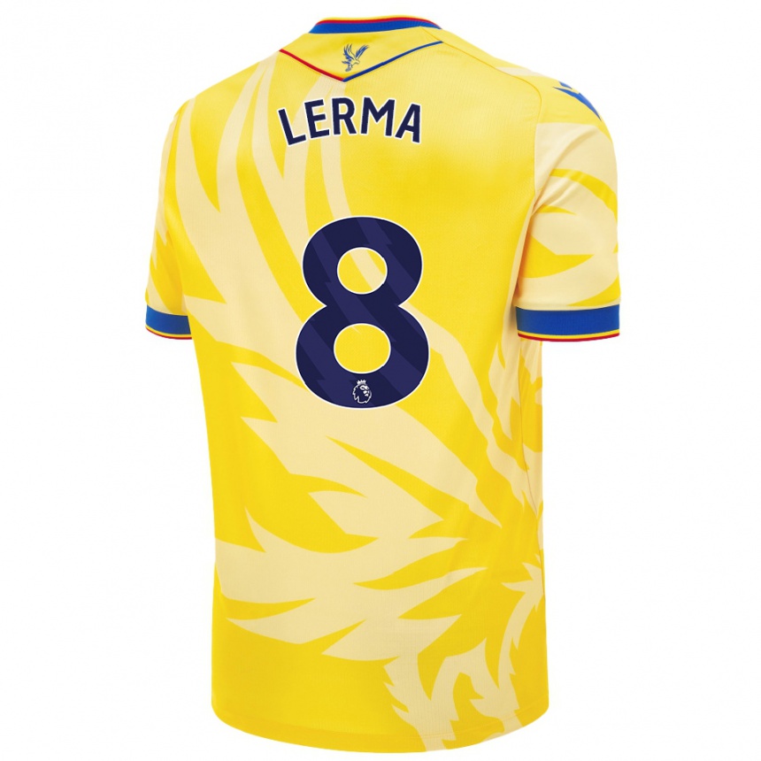 Gyermek Labdarúgás Jefferson Lerma #8 Sárga Idegenbeli Jersey 2024/25 Mez Póló Ing