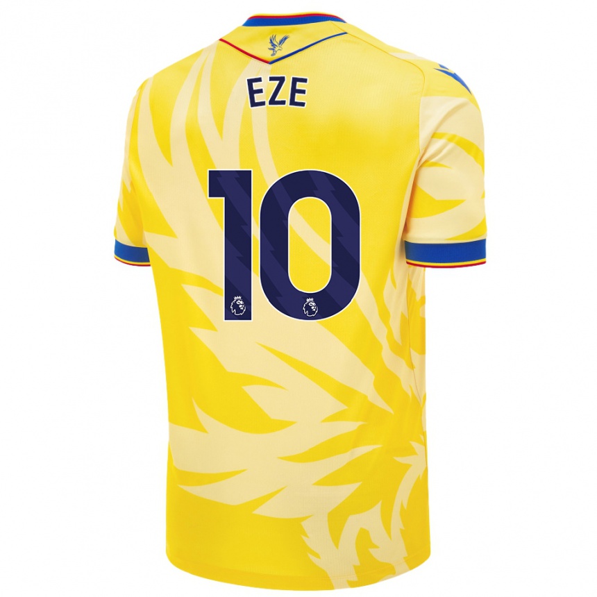 Gyermek Labdarúgás Eberechi Eze #10 Sárga Idegenbeli Jersey 2024/25 Mez Póló Ing