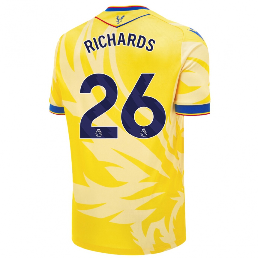 Gyermek Labdarúgás Chris Richards #26 Sárga Idegenbeli Jersey 2024/25 Mez Póló Ing