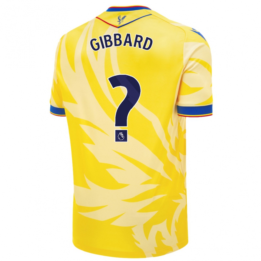 Gyermek Labdarúgás Joseph Gibbard #0 Sárga Idegenbeli Jersey 2024/25 Mez Póló Ing