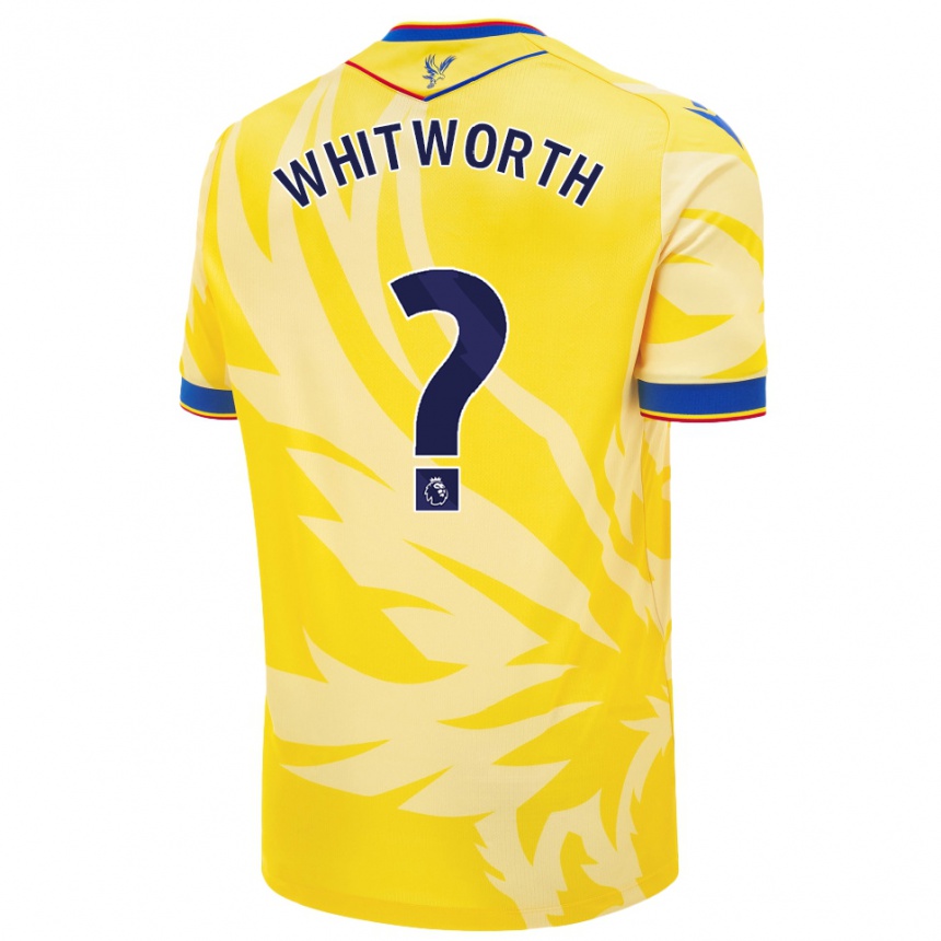 Gyermek Labdarúgás Harry Whitworth #0 Sárga Idegenbeli Jersey 2024/25 Mez Póló Ing