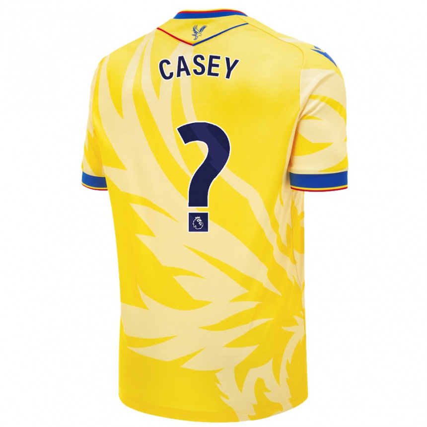 Gyermek Labdarúgás Benjamin Casey #0 Sárga Idegenbeli Jersey 2024/25 Mez Póló Ing