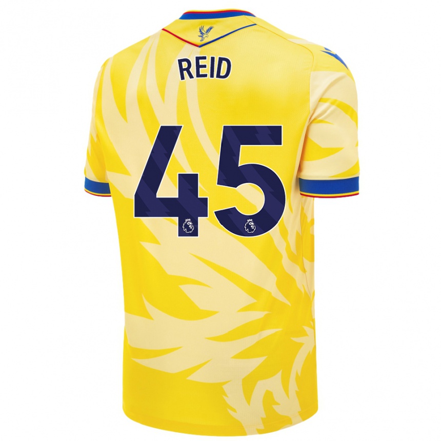 Gyermek Labdarúgás Dylan Reid #45 Sárga Idegenbeli Jersey 2024/25 Mez Póló Ing