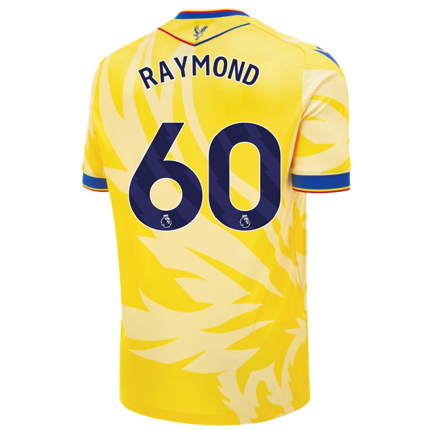 Gyermek Labdarúgás Jadan Raymond #60 Sárga Idegenbeli Jersey 2024/25 Mez Póló Ing