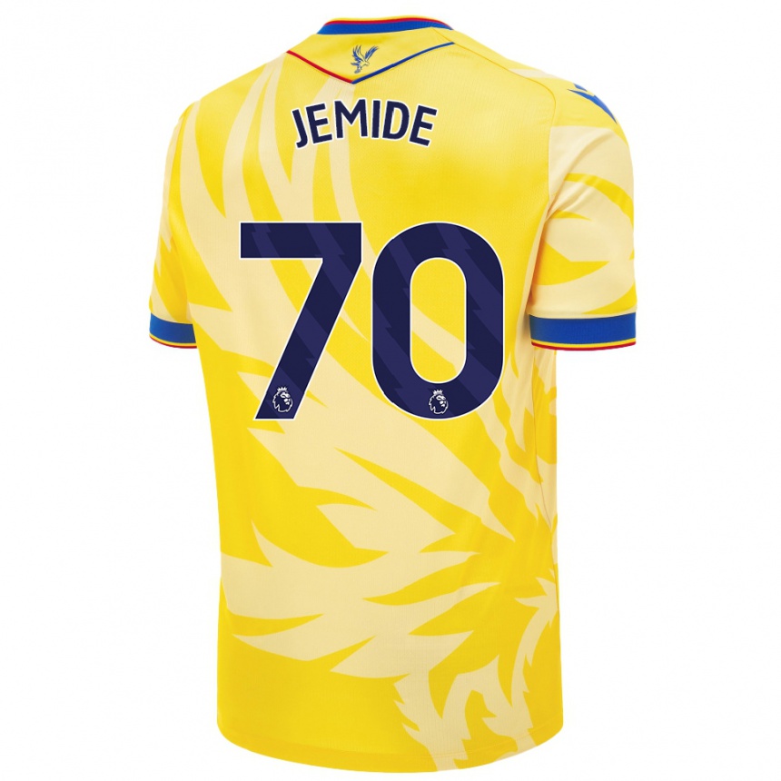 Gyermek Labdarúgás Mofe Jemide #70 Sárga Idegenbeli Jersey 2024/25 Mez Póló Ing