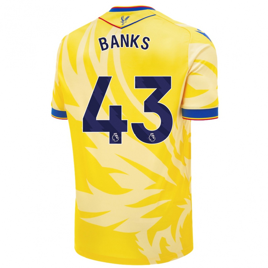 Gyermek Labdarúgás Scott Banks #43 Sárga Idegenbeli Jersey 2024/25 Mez Póló Ing