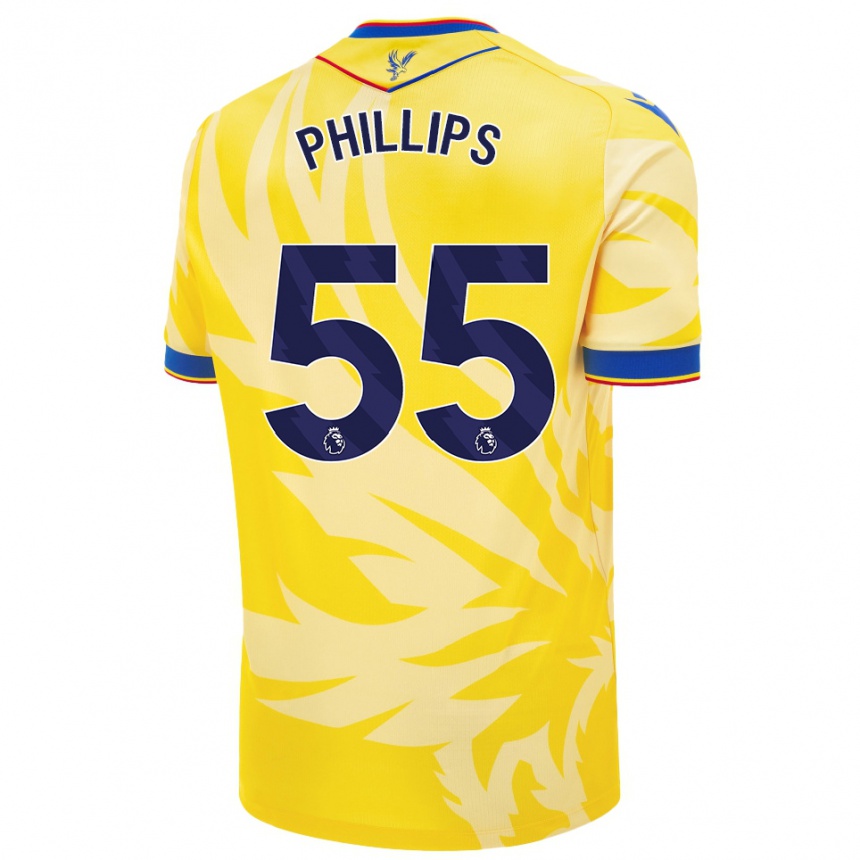 Gyermek Labdarúgás Killian Phillips #55 Sárga Idegenbeli Jersey 2024/25 Mez Póló Ing