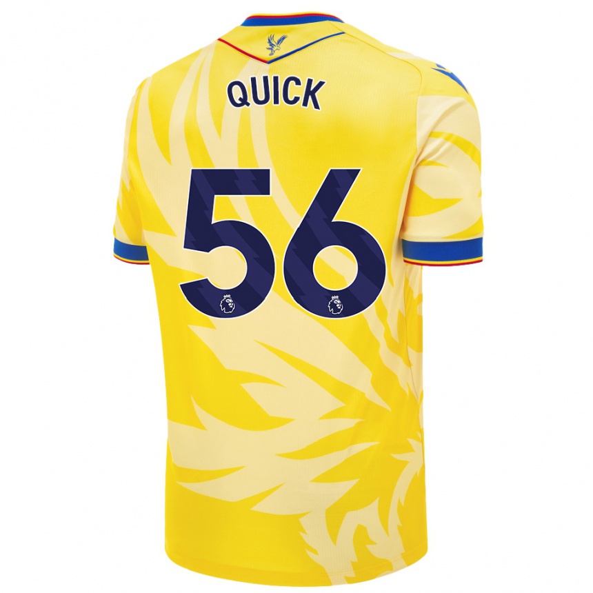 Gyermek Labdarúgás Daniel Quick #56 Sárga Idegenbeli Jersey 2024/25 Mez Póló Ing