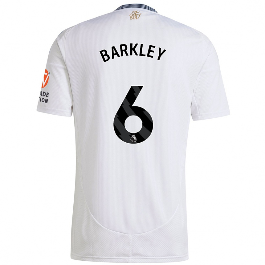 Gyermek Labdarúgás Ross Barkley #6 Fehér Idegenbeli Jersey 2024/25 Mez Póló Ing