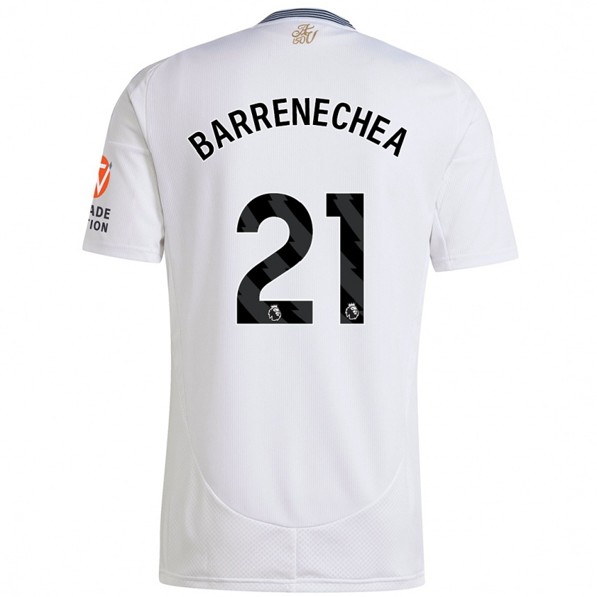 Gyermek Labdarúgás Enzo Barrenechea #21 Fehér Idegenbeli Jersey 2024/25 Mez Póló Ing