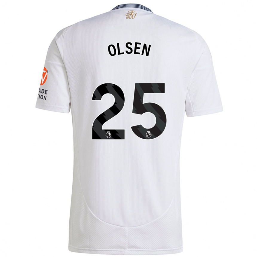 Gyermek Labdarúgás Robin Olsen #25 Fehér Idegenbeli Jersey 2024/25 Mez Póló Ing