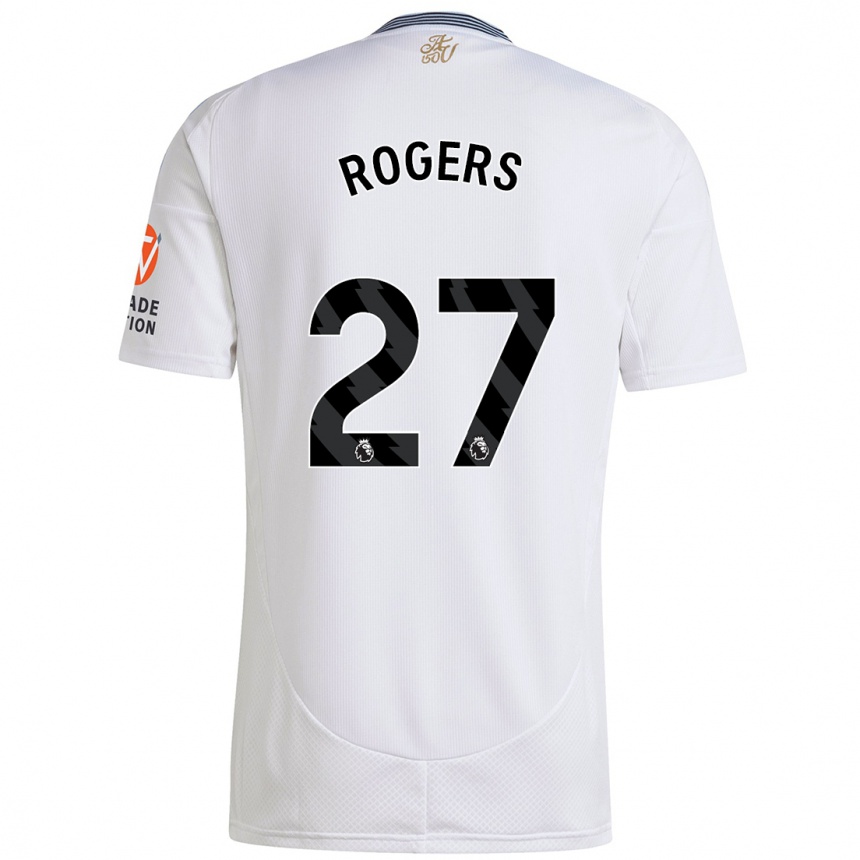 Gyermek Labdarúgás Morgan Rogers #27 Fehér Idegenbeli Jersey 2024/25 Mez Póló Ing