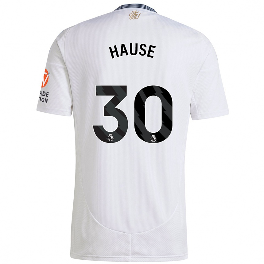 Gyermek Labdarúgás Kortney Hause #30 Fehér Idegenbeli Jersey 2024/25 Mez Póló Ing