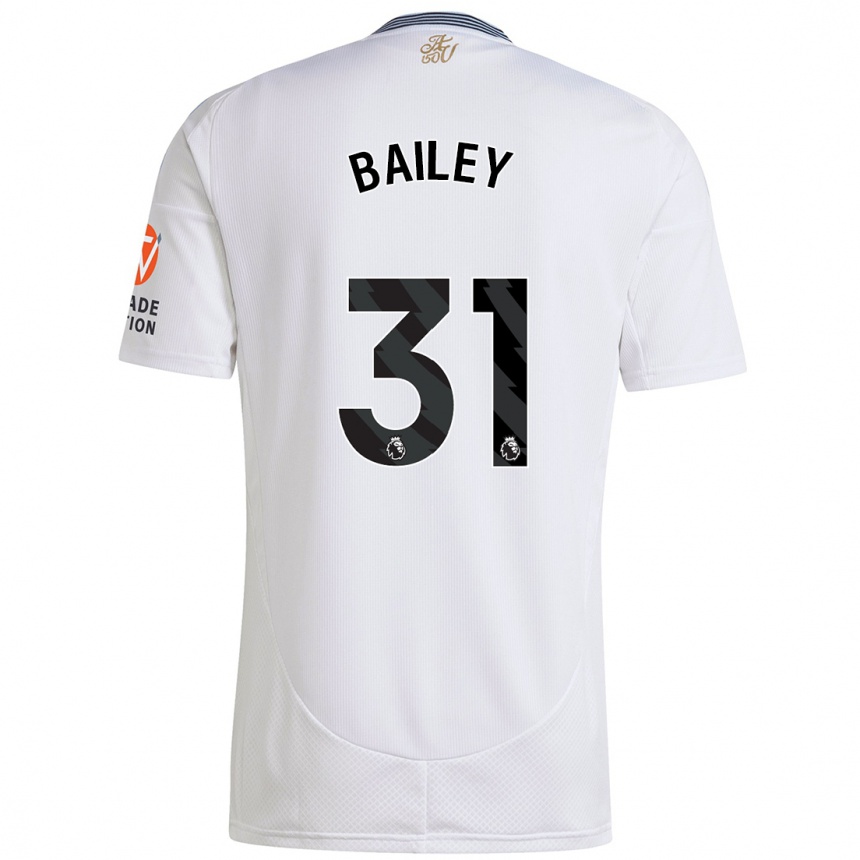 Gyermek Labdarúgás Leon Bailey #31 Fehér Idegenbeli Jersey 2024/25 Mez Póló Ing