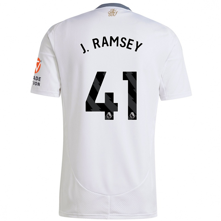 Gyermek Labdarúgás Jacob Ramsey #41 Fehér Idegenbeli Jersey 2024/25 Mez Póló Ing