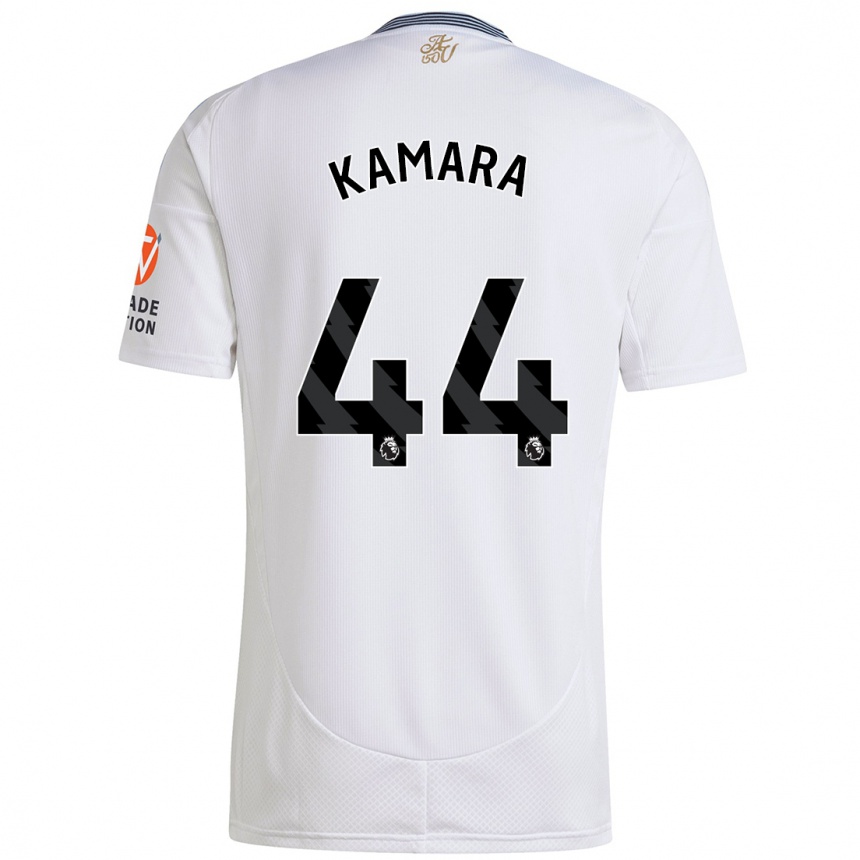 Gyermek Labdarúgás Boubacar Kamara #44 Fehér Idegenbeli Jersey 2024/25 Mez Póló Ing