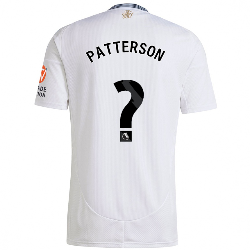 Gyermek Labdarúgás Travis Patterson #0 Fehér Idegenbeli Jersey 2024/25 Mez Póló Ing