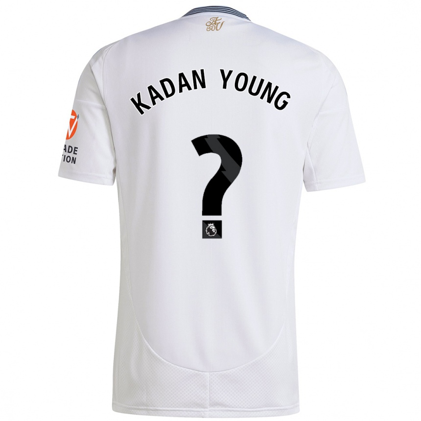 Gyermek Labdarúgás Kadan Young #0 Fehér Idegenbeli Jersey 2024/25 Mez Póló Ing