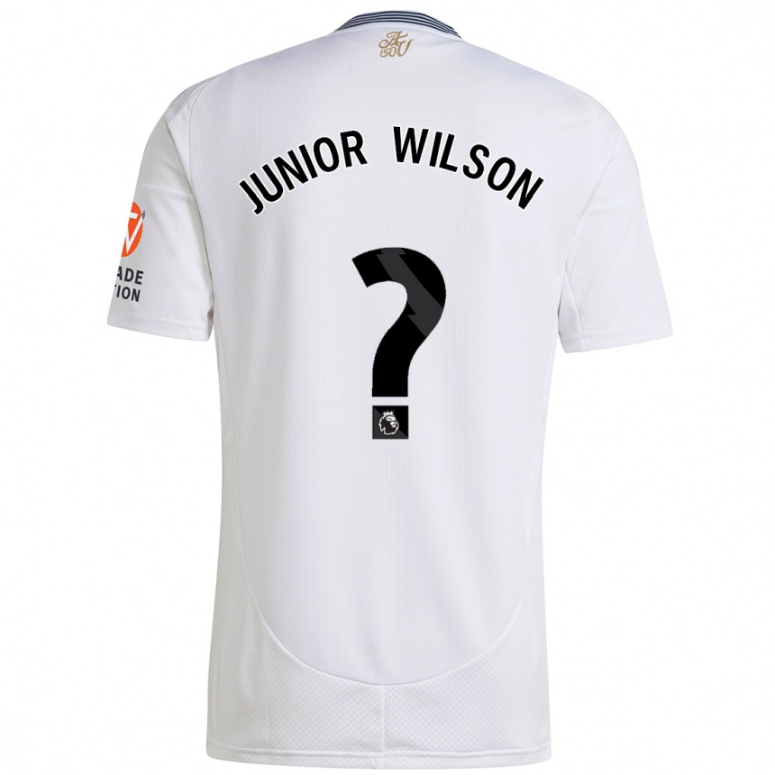 Gyermek Labdarúgás Junior Wilson #0 Fehér Idegenbeli Jersey 2024/25 Mez Póló Ing