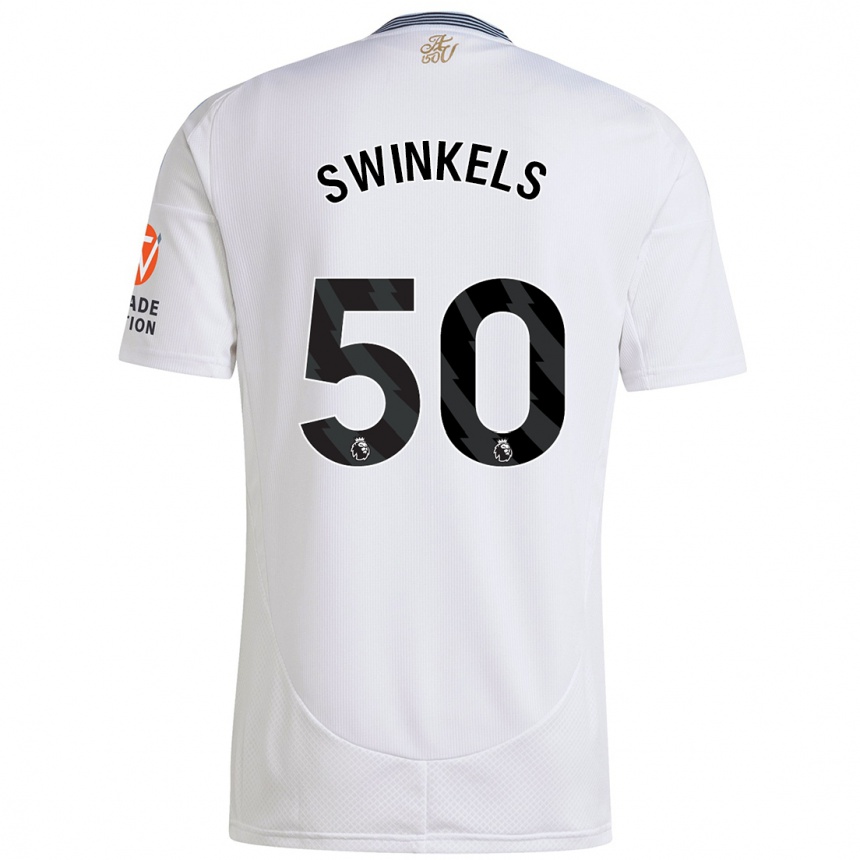 Gyermek Labdarúgás Sil Swinkels #50 Fehér Idegenbeli Jersey 2024/25 Mez Póló Ing