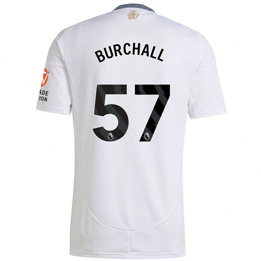 Gyermek Labdarúgás Ajani Burchall #57 Fehér Idegenbeli Jersey 2024/25 Mez Póló Ing