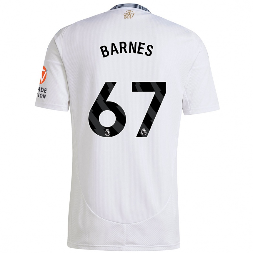 Gyermek Labdarúgás Mikell Barnes #67 Fehér Idegenbeli Jersey 2024/25 Mez Póló Ing