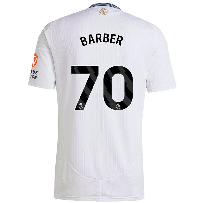 Gyermek Labdarúgás Jayden Barber #70 Fehér Idegenbeli Jersey 2024/25 Mez Póló Ing