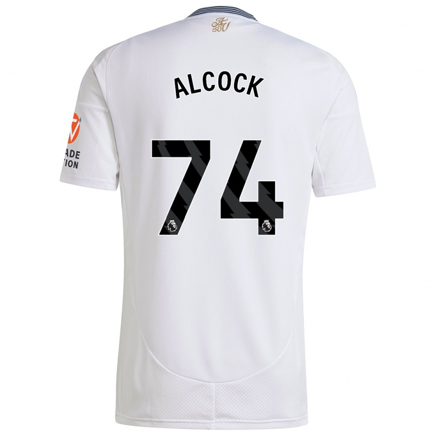 Gyermek Labdarúgás Todd Alcock #74 Fehér Idegenbeli Jersey 2024/25 Mez Póló Ing