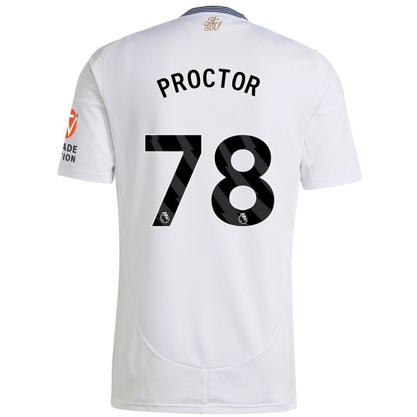 Gyermek Labdarúgás Sam Proctor #78 Fehér Idegenbeli Jersey 2024/25 Mez Póló Ing