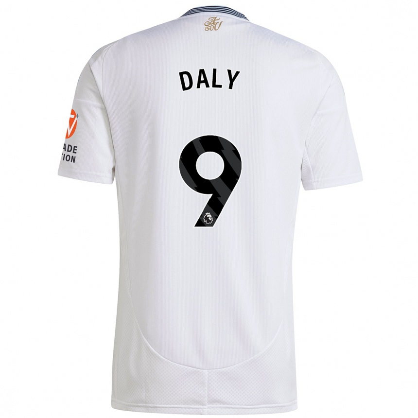 Gyermek Labdarúgás Rachel Daly #9 Fehér Idegenbeli Jersey 2024/25 Mez Póló Ing