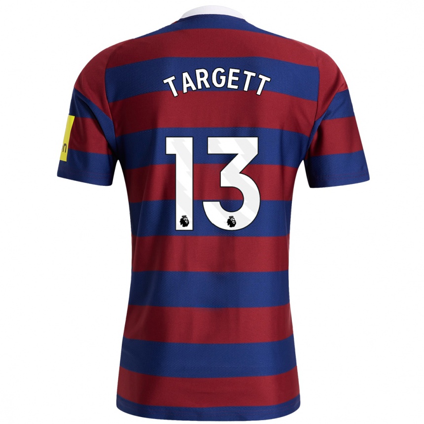 Gyermek Labdarúgás Matt Targett #13 Bordó Sötétkék Idegenbeli Jersey 2024/25 Mez Póló Ing