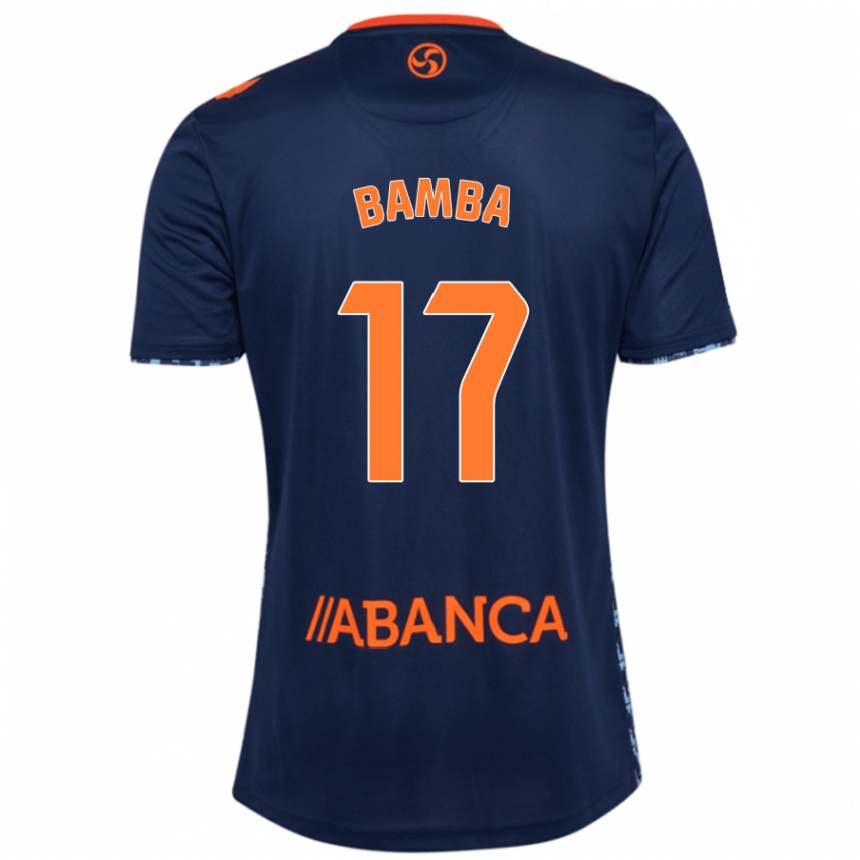 Gyermek Labdarúgás Jonathan Bamba #17 Sötétkék Idegenbeli Jersey 2024/25 Mez Póló Ing