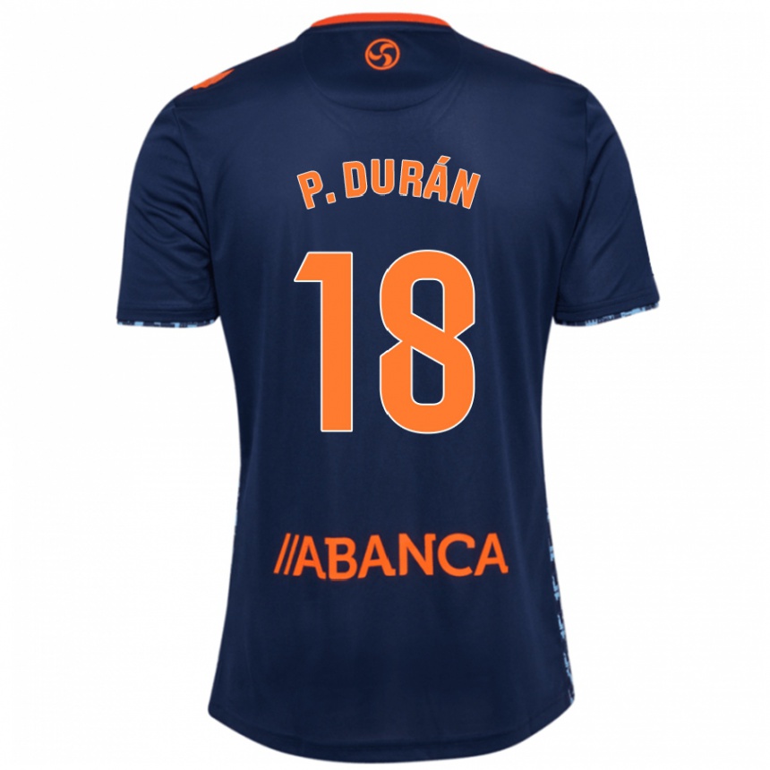 Gyermek Labdarúgás Pablo Durán #18 Sötétkék Idegenbeli Jersey 2024/25 Mez Póló Ing