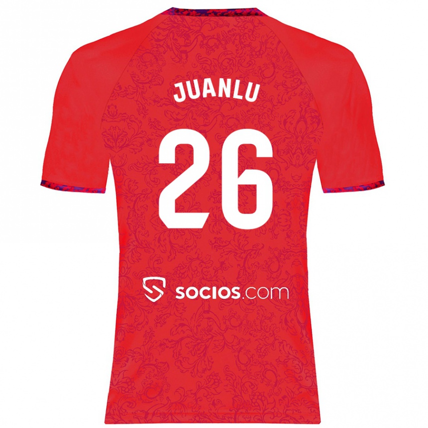 Gyermek Labdarúgás Juanlu Sánchez #26 Piros Idegenbeli Jersey 2024/25 Mez Póló Ing