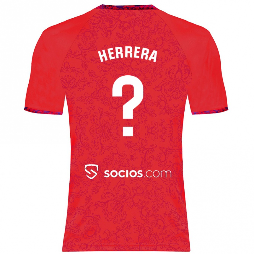 Gyermek Labdarúgás Dani Herrera #0 Piros Idegenbeli Jersey 2024/25 Mez Póló Ing